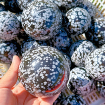 Snowflake Obsidian Crystal Sphere