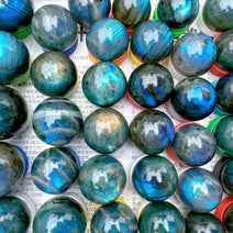 Labradorite Quartz Crystal Sphere