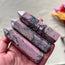 Rhodonite crystal obelisk tower