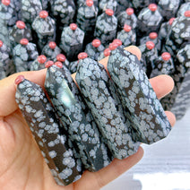 Snowflake Obsidian Crystal Obelisk Tower