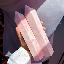 Pink Opal Crystal Obelisk