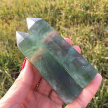 Green Fluorite Crystal Obelisk Tower