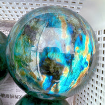 Labradorite Quartz Crystal Sphere