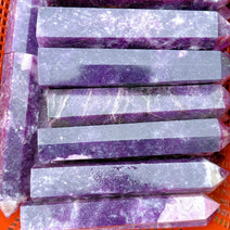 Lepidolite Crystal Obelisk Tower