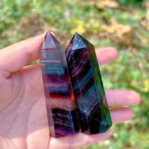 Rainbow Fluorite Crystal Obelisk Tower