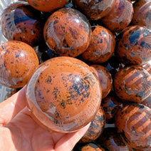 Red Obsidian Crystal Sphere