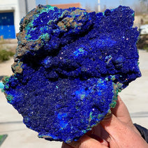 10g -1.3kg Raw Azurite with Malachite highlights Single and Wholesale