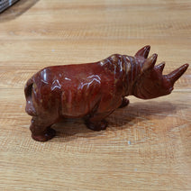 Red Jasper Rhinoceros Figurine