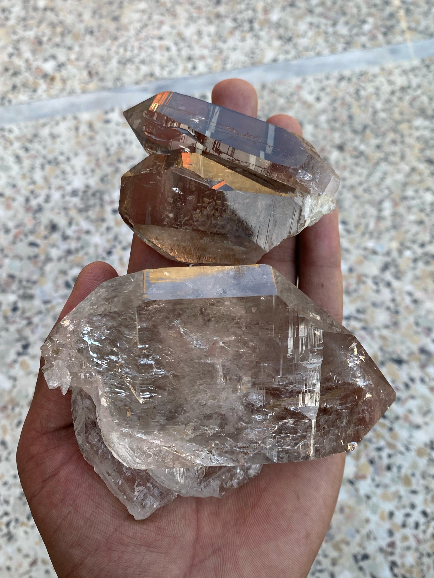 Himalayan Quartz Crystal Set - Stunning Clarity &amp; Luster