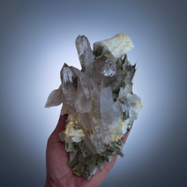 Stunning Smokey Quartz Cluster with Muscovite and Feldspar – 2.1kg, 10x6.5x5in